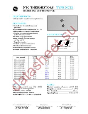 NC1206R102T5 datasheet  