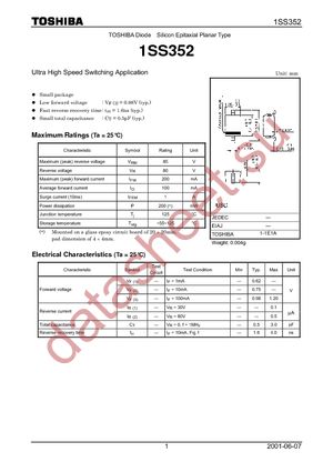 1SS352(TH3,F,T) datasheet  