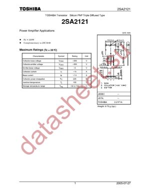2SA2121-O(Q) datasheet  
