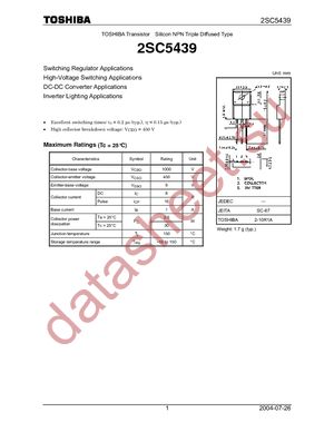 2SC5439(F) datasheet  