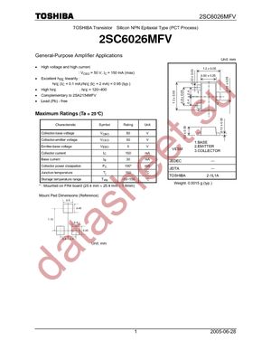 2SC6026MFV-Y(TPL3) datasheet  