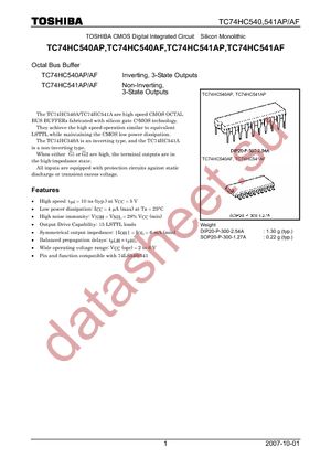 TC74HC541AP(F) datasheet  