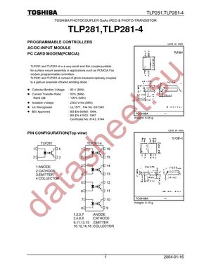 TLP281(GB-TP,F) datasheet  