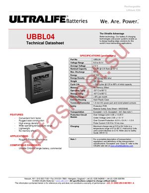 UBBL04 datasheet  