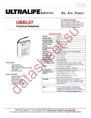 UBBL07 datasheet  