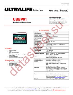 UBBP01 datasheet  