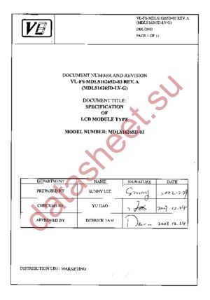 MDLS-16265-N-LV-LED4G datasheet  