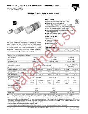 MMB02070C1002FB700 datasheet  