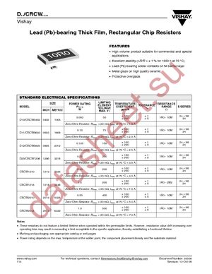 CRCW1206R510JNTALR datasheet  