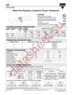 CPF130K100FKB14 datasheet  