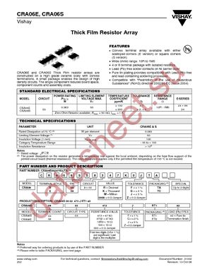 CRA06E0803000ZRT1 datasheet  