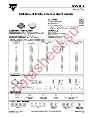 IDCS2512NB152M datasheet  