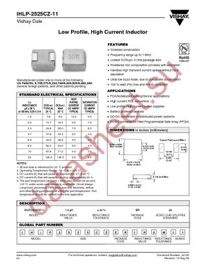 IHLP2525CZER2R2M11 datasheet  