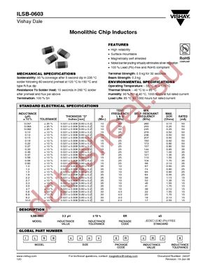 ILSB0603RKR12K datasheet  