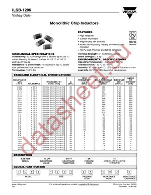 ILSB1206ERR10K datasheet  