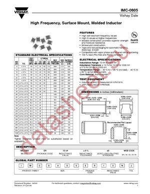 IMC0805RK22NJ01 datasheet  