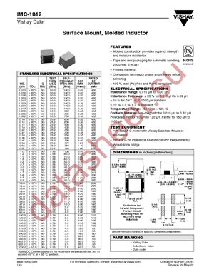 IMC1812BN1R0J datasheet  