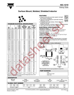 ISC1210ER33NM datasheet  