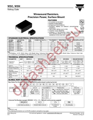 WSC000115R00FBA datasheet  