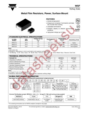 WSF45273K920FKBA datasheet  