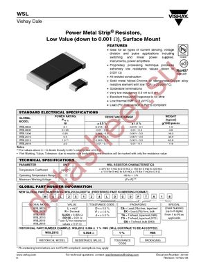 WSL0603R0150FEB datasheet  