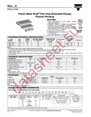 WSL2512E499WEBA datasheet  