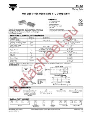 XO53CTDNA11M0592 datasheet  