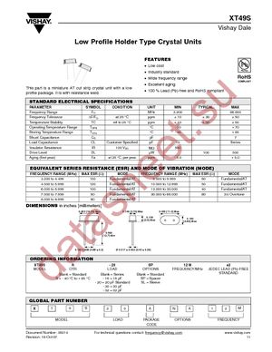 XT9S20ANA4M datasheet  