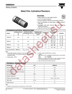 SMM02040B4707JBE00 datasheet  