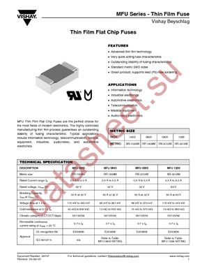 MFU0603FF04000P500 datasheet  