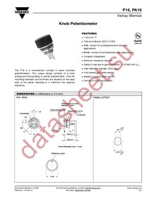 P16NP103MAB15F121 datasheet  