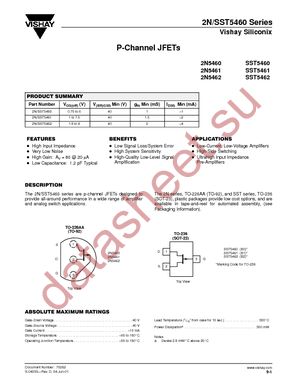 2N5460-E3 datasheet  