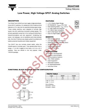 DG448DV-T1-E3 datasheet  