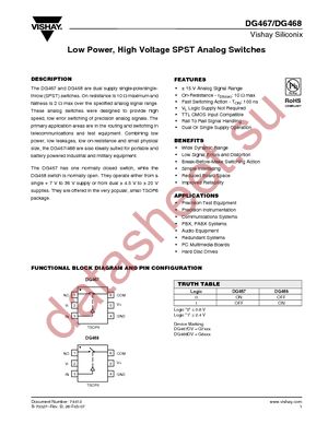 DG468DV-T1-E3 datasheet  