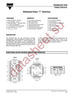 DG542DY-T1-E3 datasheet  