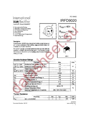 IRFD9020 datasheet  