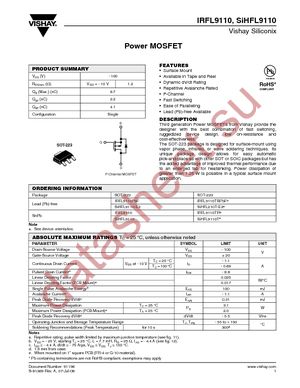 IRFL9110 datasheet  