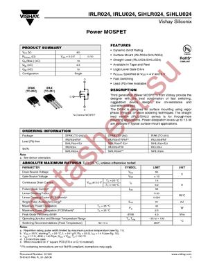 IRLR024 datasheet  