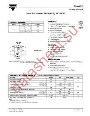 SI1023X-T1-E3 datasheet  
