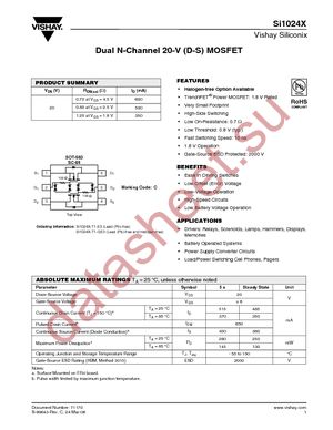 SI1024X-T1-E3 datasheet  