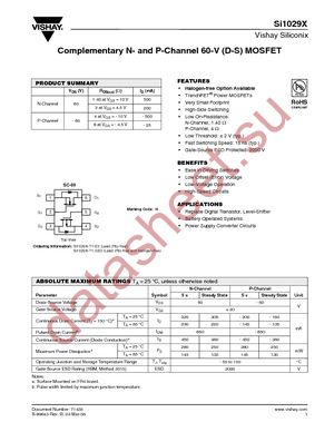 SI1029X-T1-E3 datasheet  