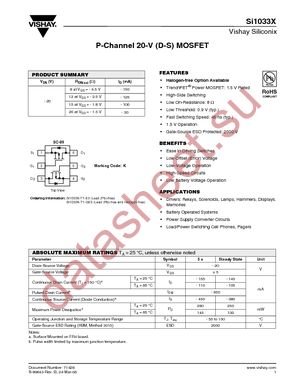 SI1033X-T1 datasheet  