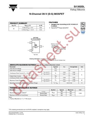 SI1302DL-T1-E3 datasheet  