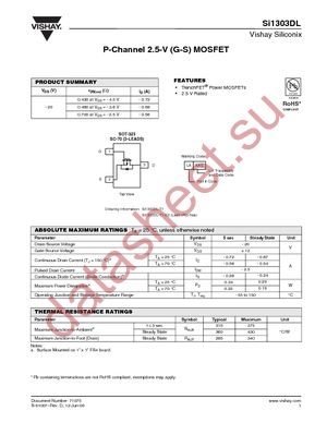 SI1303DL-T1-E3 datasheet  