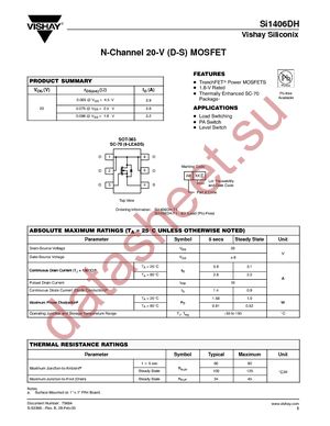 SI1406DH-T1-E3 datasheet  