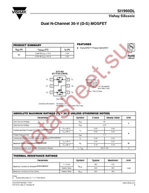 SI1900DL-T1-E3 datasheet  