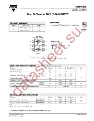 SI1902DL-T1-E3 datasheet  