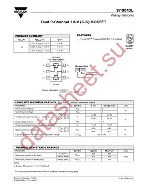 SI1907DL-T1-E3 datasheet  