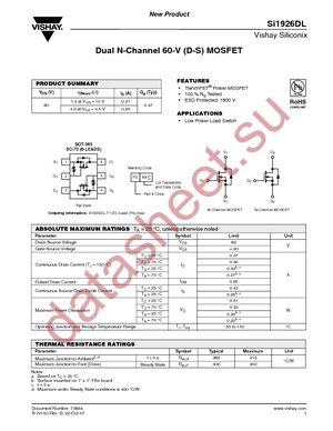 SI1926DL-T1-E3 datasheet  