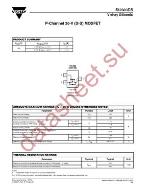 SI2303DS-T1 datasheet  